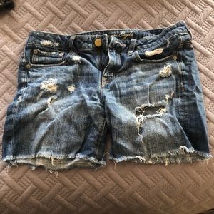 Distressed American Eagle denim shorts